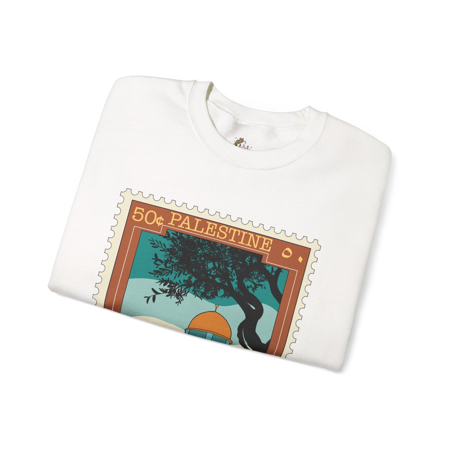Palestine Stamp Unisex Heavy Blend™ Crewneck Sweatshirt