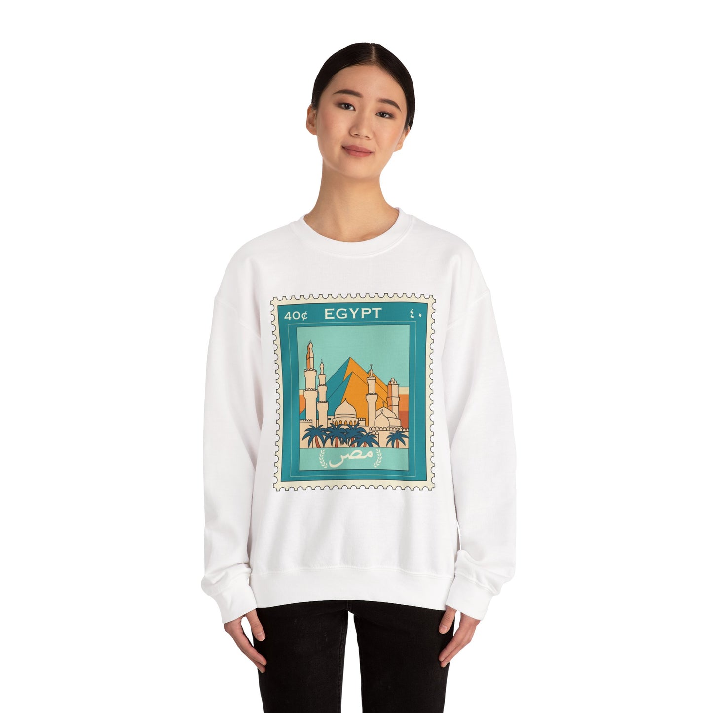 Egypt Stamp Unisex Heavy Blend™ Crewneck Sweatshirt