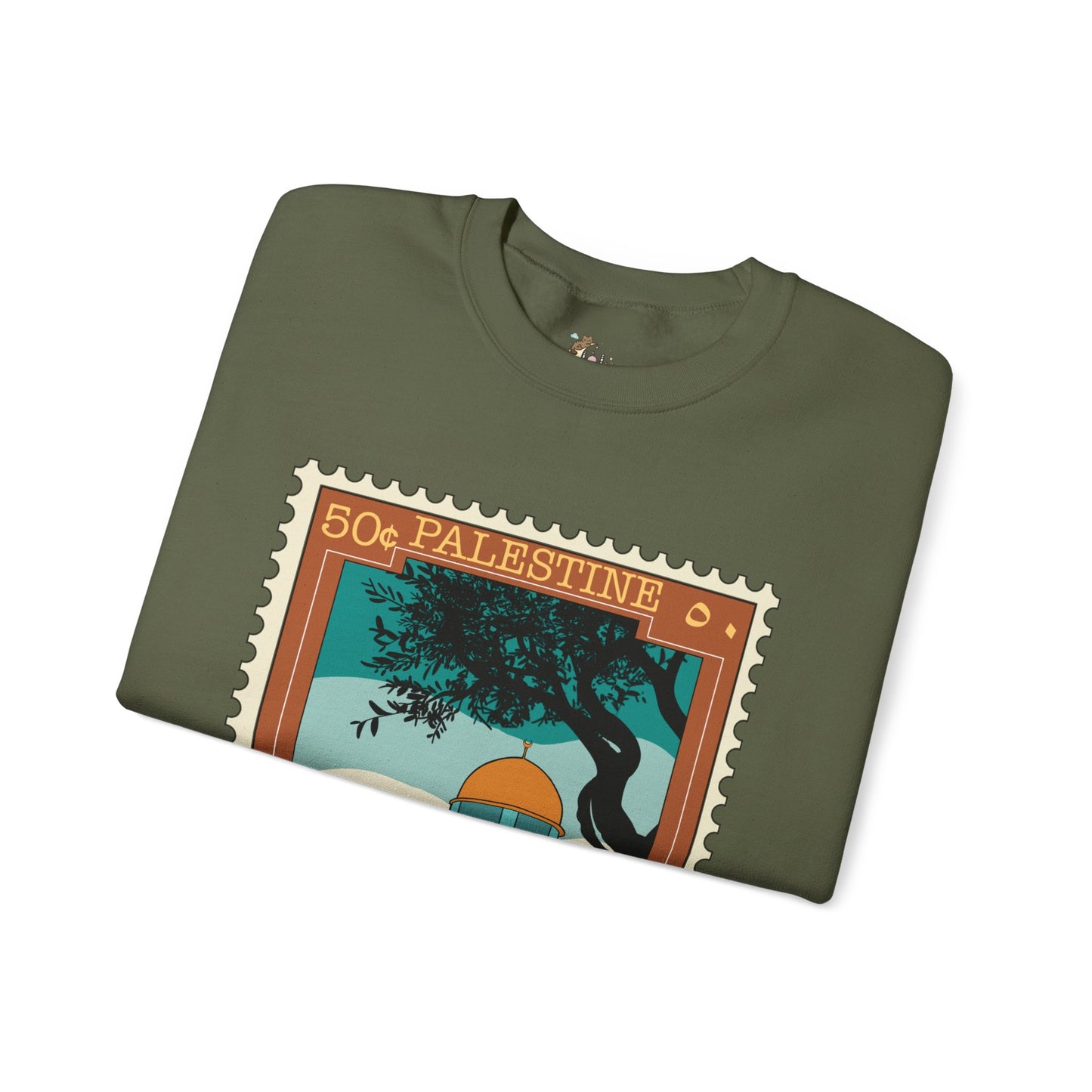 Palestine Stamp Unisex Heavy Blend™ Crewneck Sweatshirt