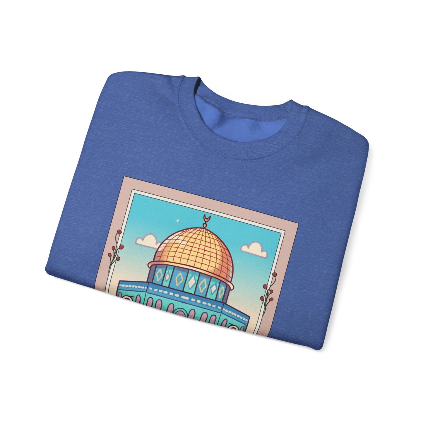 Palestine Al Quds Jerusalem Dome of the Rock Unisex Heavy Blend™ Crewneck Sweatshirt