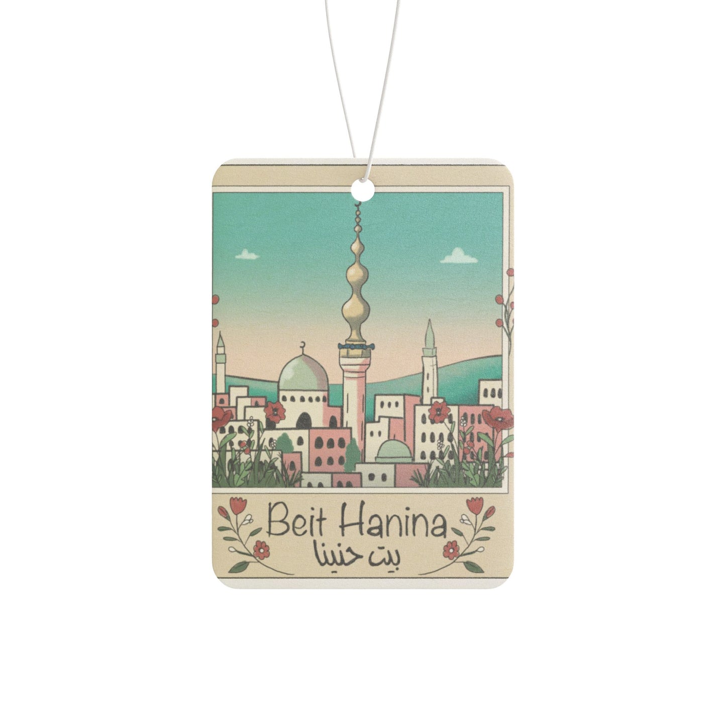 Beit Hanina Car Air Freshener - Refreshing Aroma with Unique Artistic Design