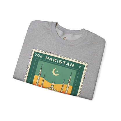 Vintage Pakistan Stamp Crewneck Sweatshirt