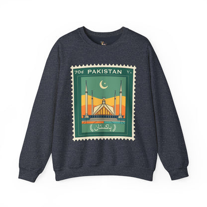 Vintage Pakistan Stamp Crewneck Sweatshirt