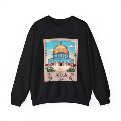 Palestine Al Quds Jerusalem Dome of the Rock Unisex Heavy Blend™ Crewneck Sweatshirt