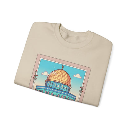 Palestine Al Quds Jerusalem Dome of the Rock Unisex Heavy Blend™ Crewneck Sweatshirt