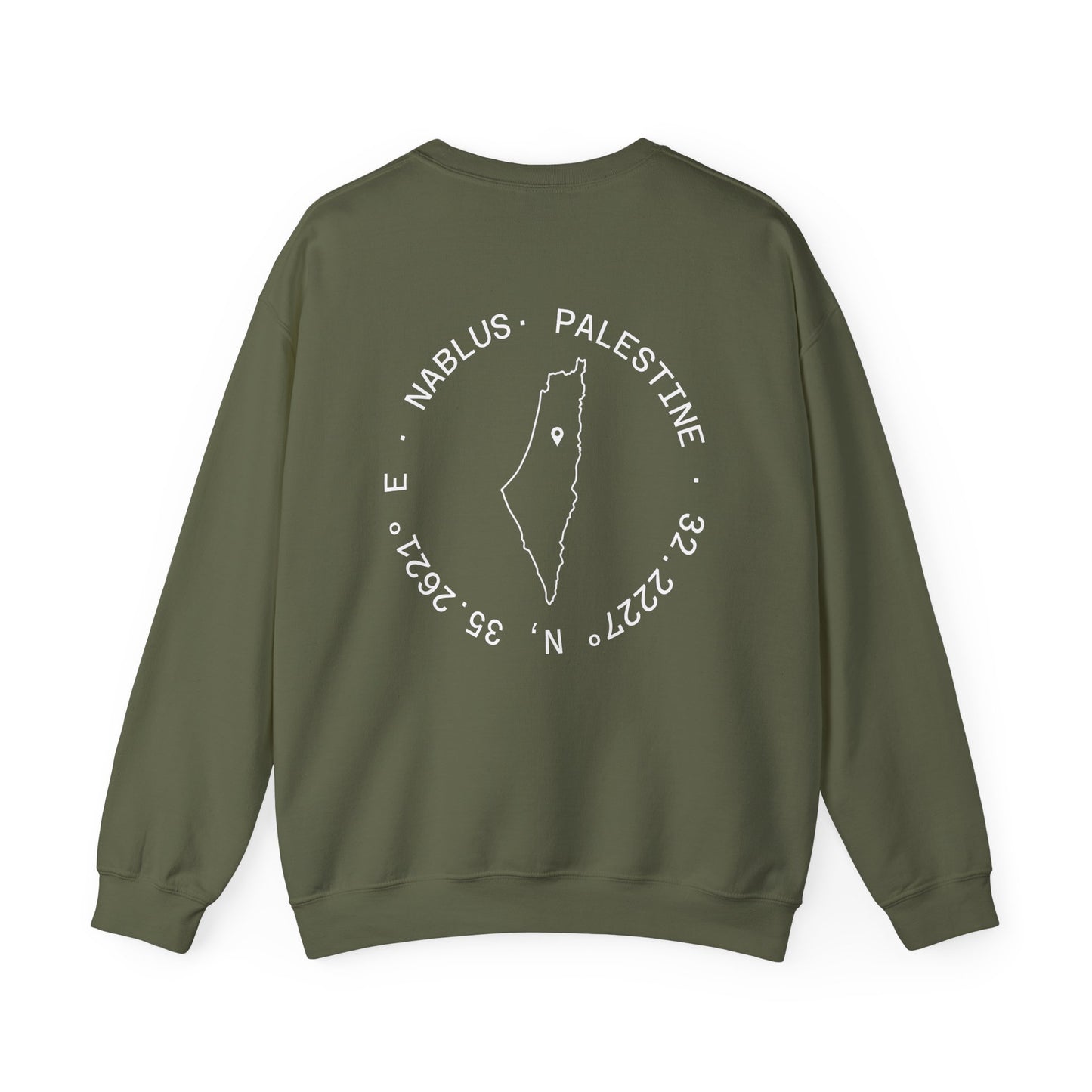 Palestine Nablus Unisex Heavy Blend™ Palestine Nablus Crewneck Sweatshirt