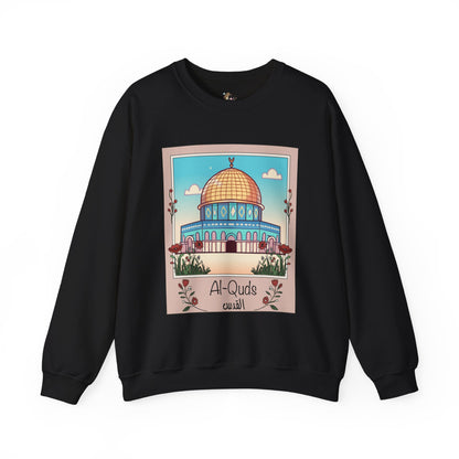 Palestine Al Quds Jerusalem Dome of the Rock Unisex Heavy Blend™ Crewneck Sweatshirt