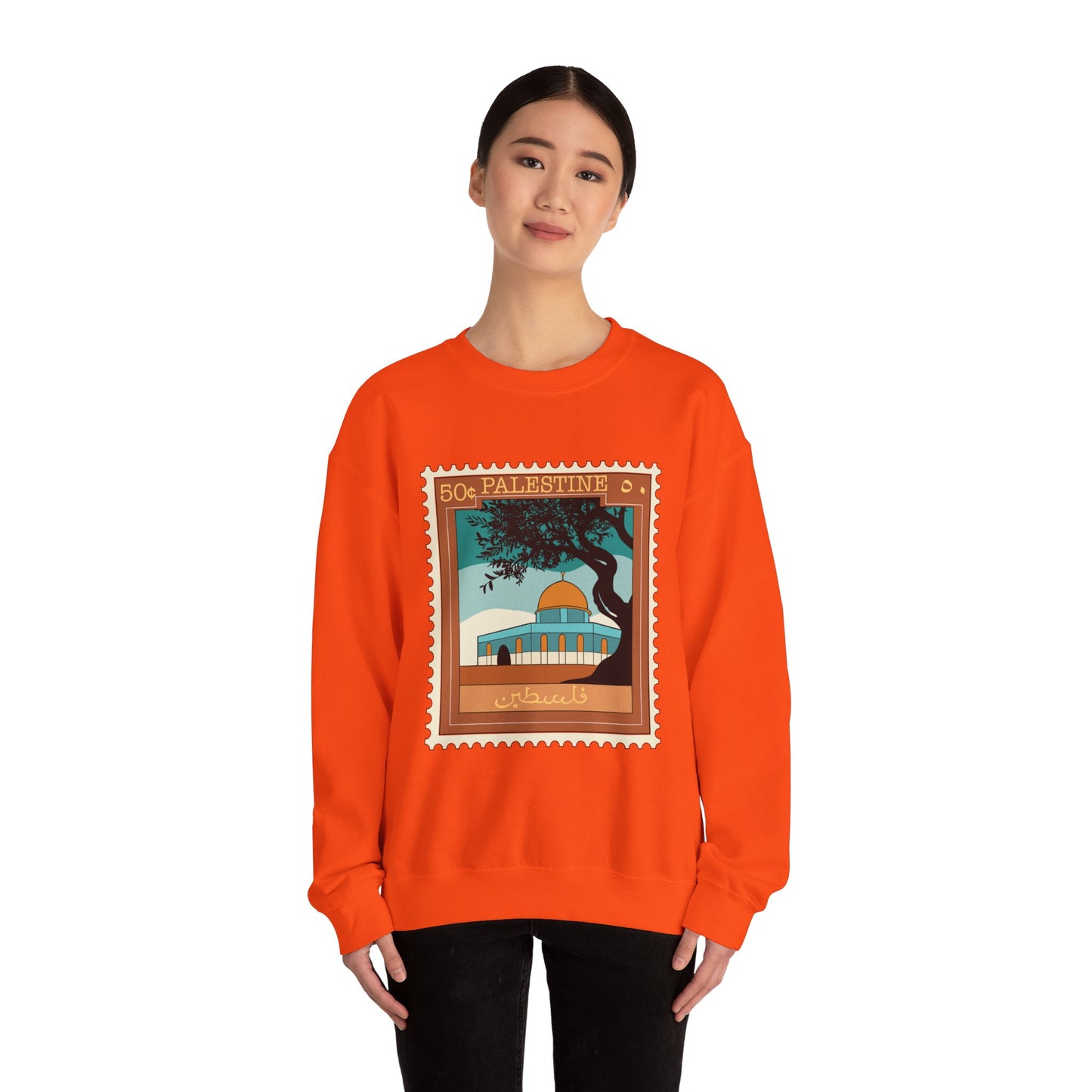 Palestine Stamp Unisex Heavy Blend™ Crewneck Sweatshirt