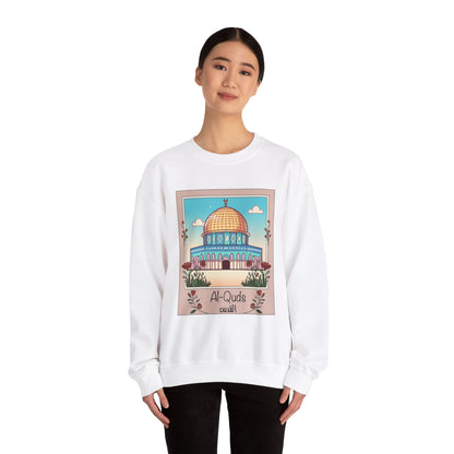 Palestine Al Quds Jerusalem Dome of the Rock Unisex Heavy Blend™ Crewneck Sweatshirt