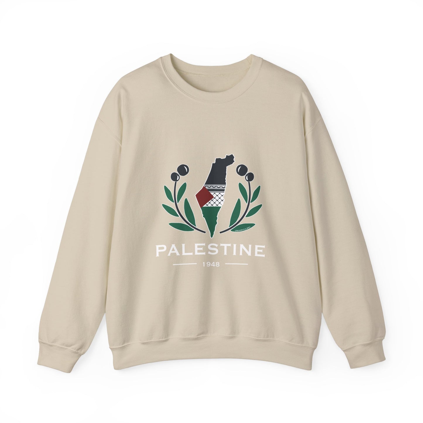 Palestine Olive Branch Unisex Heavy Blend™ Crewneck Sweatshirt