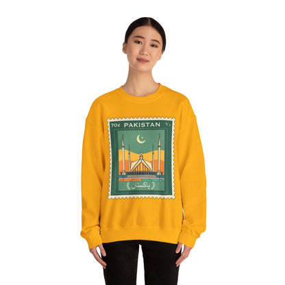 Vintage Pakistan Stamp Crewneck Sweatshirt