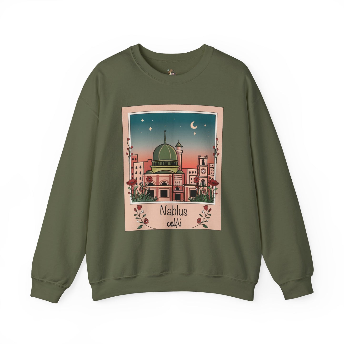 Palestine Nablus Unisex Heavy Blend™ Palestine Nablus Crewneck Sweatshirt