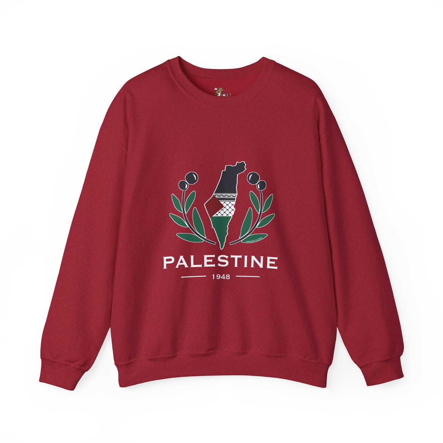Palestine Olive Branch Unisex Heavy Blend™ Crewneck Sweatshirt