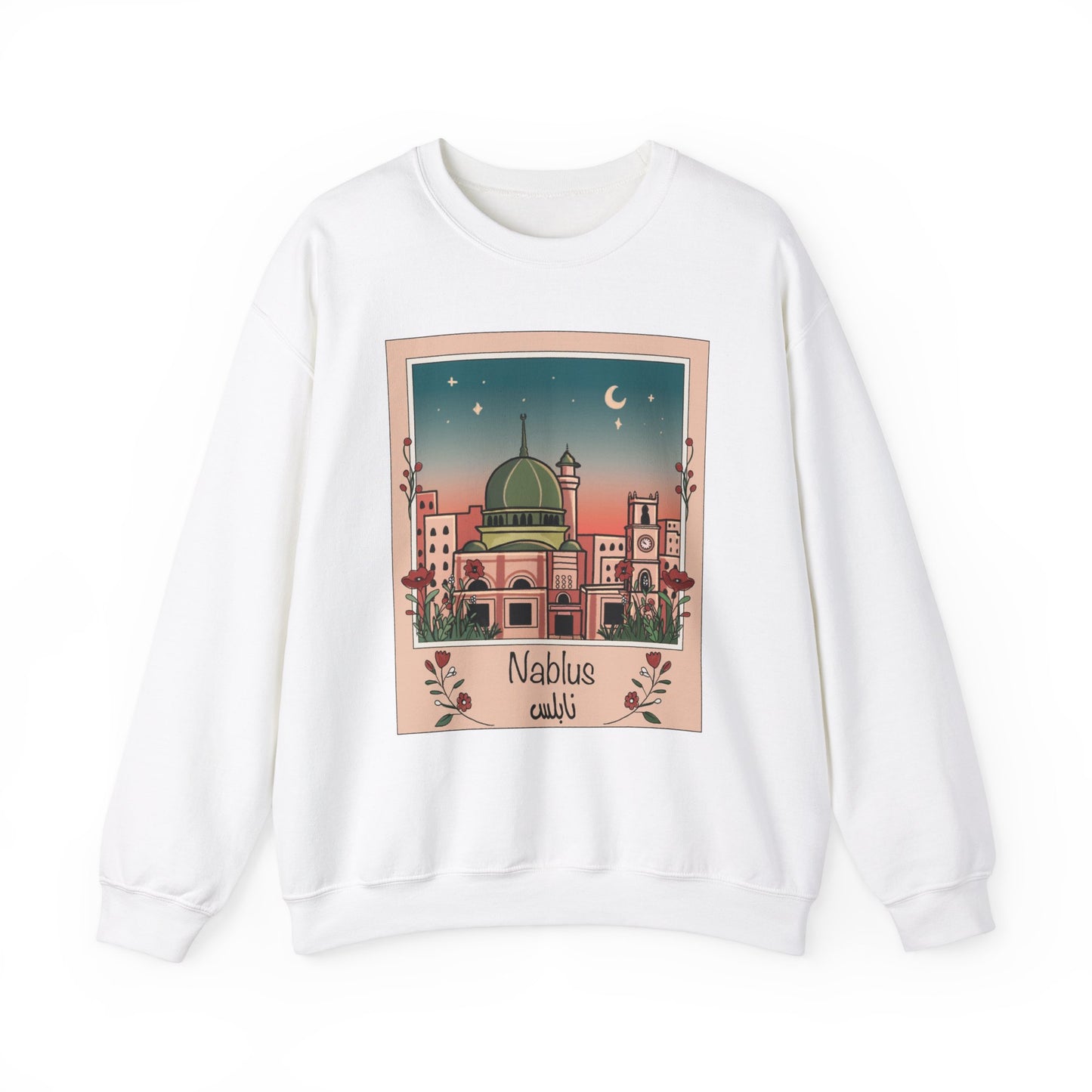 Unisex Heavy Blend™ Palestine Nablus Crewneck Sweatshirt