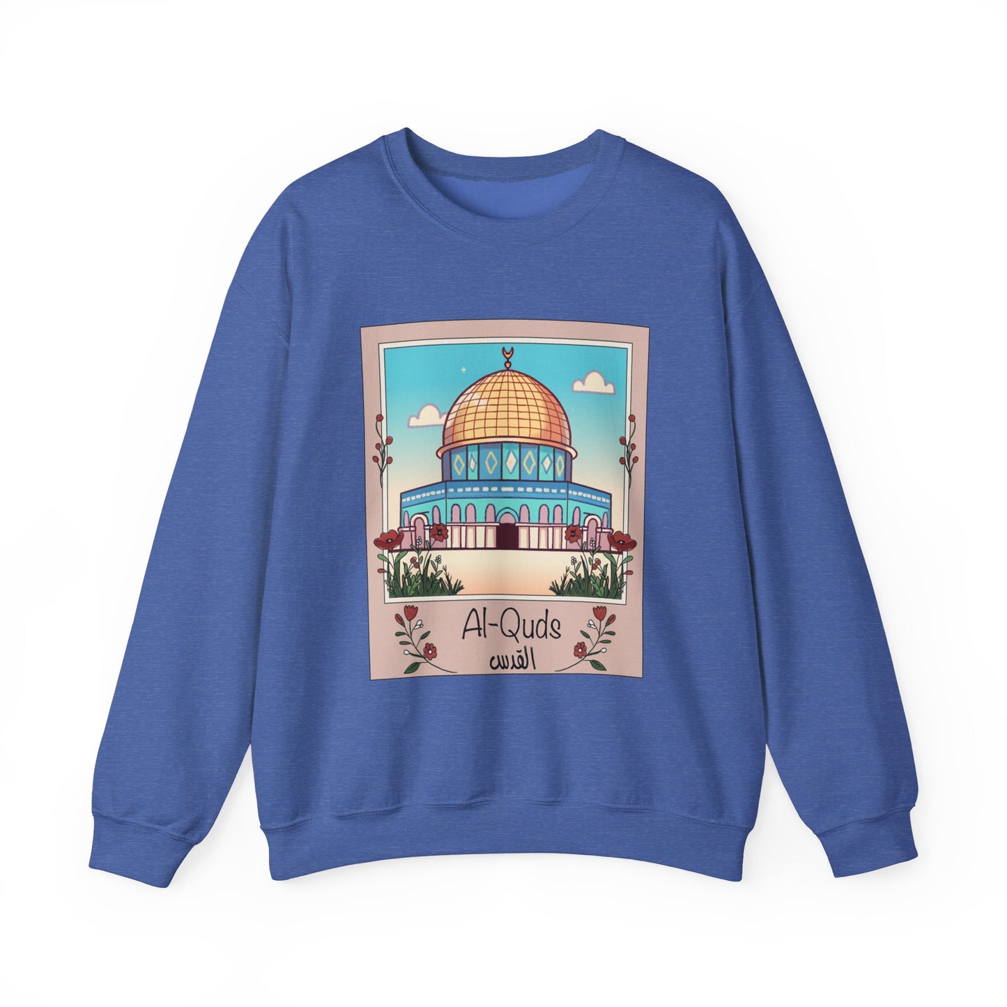 Palestine Al Quds Jerusalem Dome of the Rock Unisex Heavy Blend™ Crewneck Sweatshirt