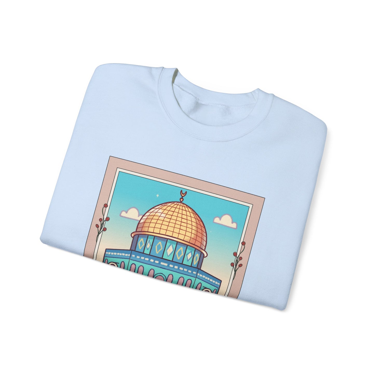 Palestine Al Quds Jerusalem Dome of the Rock Unisex Heavy Blend™ Crewneck Sweatshirt