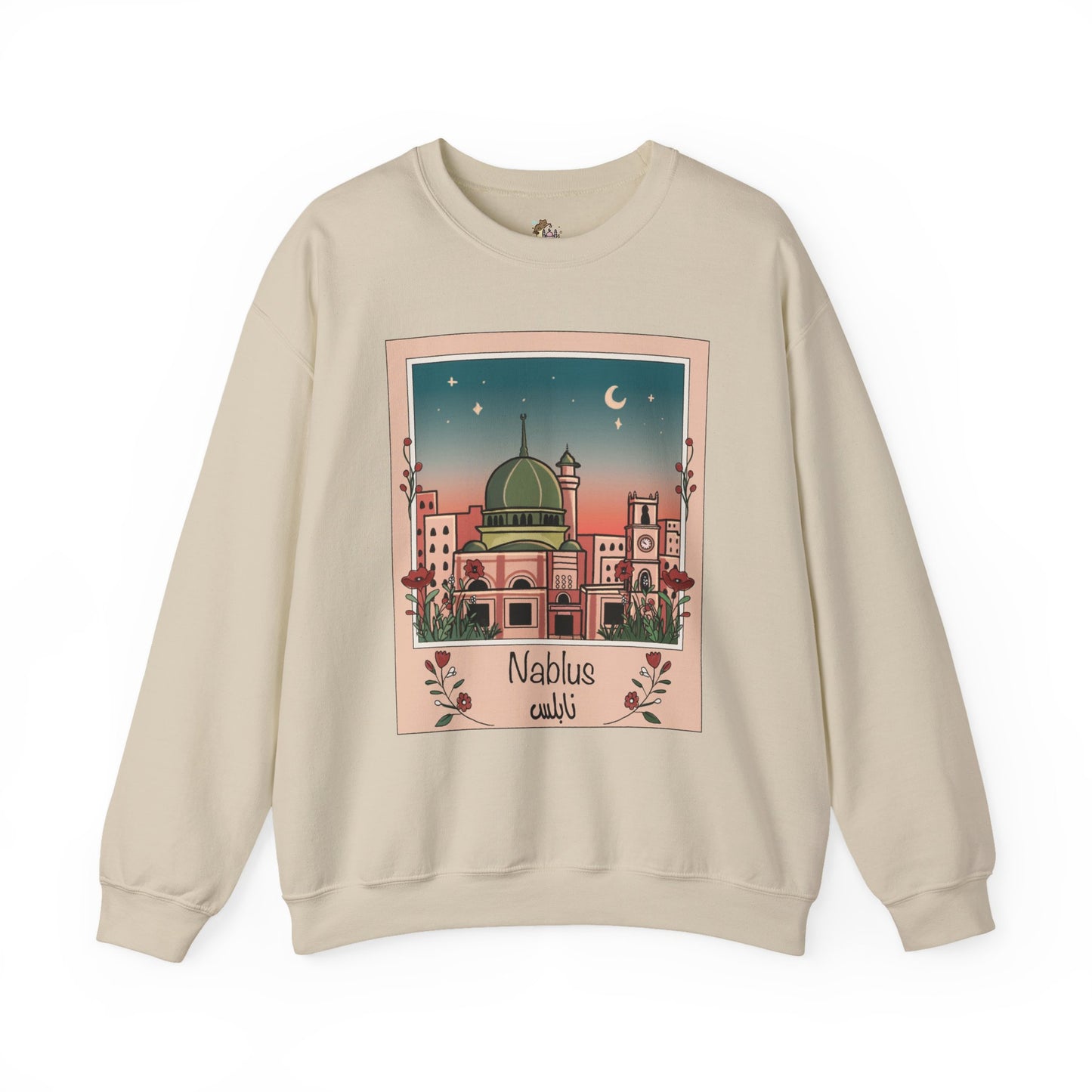 Palestine Nablus Unisex Heavy Blend™ Palestine Nablus Crewneck Sweatshirt
