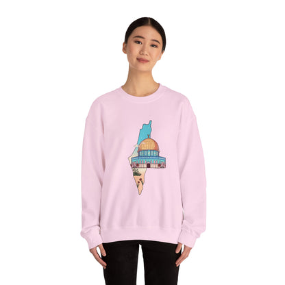 Palestine Landmark Map Unisex Crewneck Sweatshirt