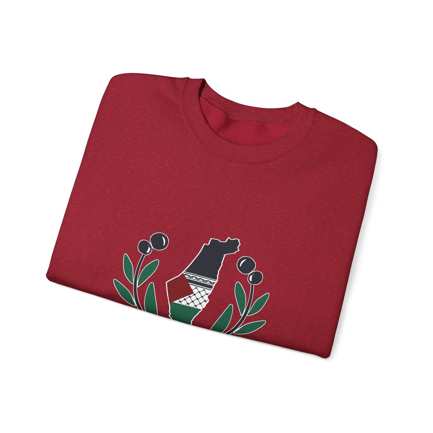 Palestine Olive Branch Unisex Heavy Blend™ Crewneck Sweatshirt