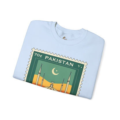 Vintage Pakistan Stamp Crewneck Sweatshirt