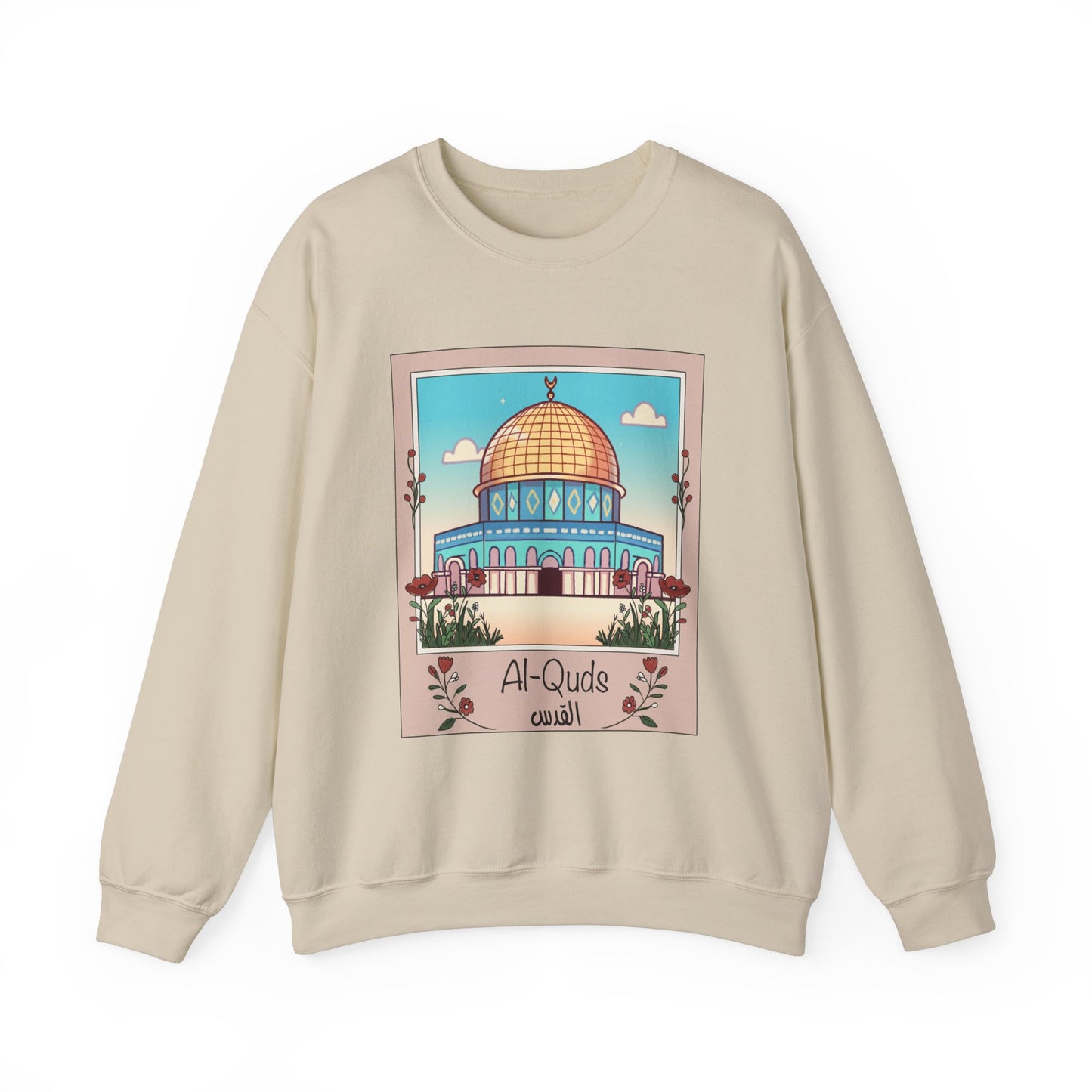 Palestine Al Quds Jerusalem Dome of the Rock Unisex Heavy Blend™ Crewneck Sweatshirt