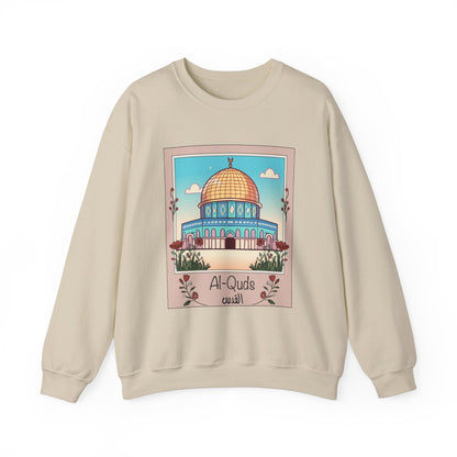 Palestine Al Quds Jerusalem Dome of the Rock Unisex Heavy Blend™ Crewneck Sweatshirt