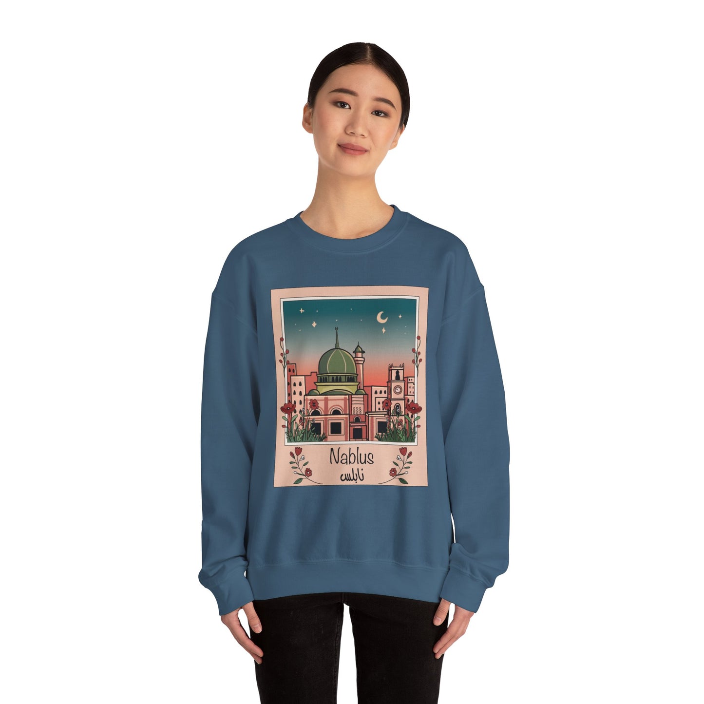 Unisex Heavy Blend™ Palestine Nablus Crewneck Sweatshirt