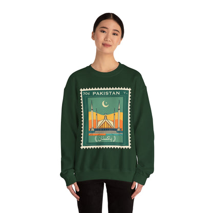 Vintage Pakistan Stamp Crewneck Sweatshirt