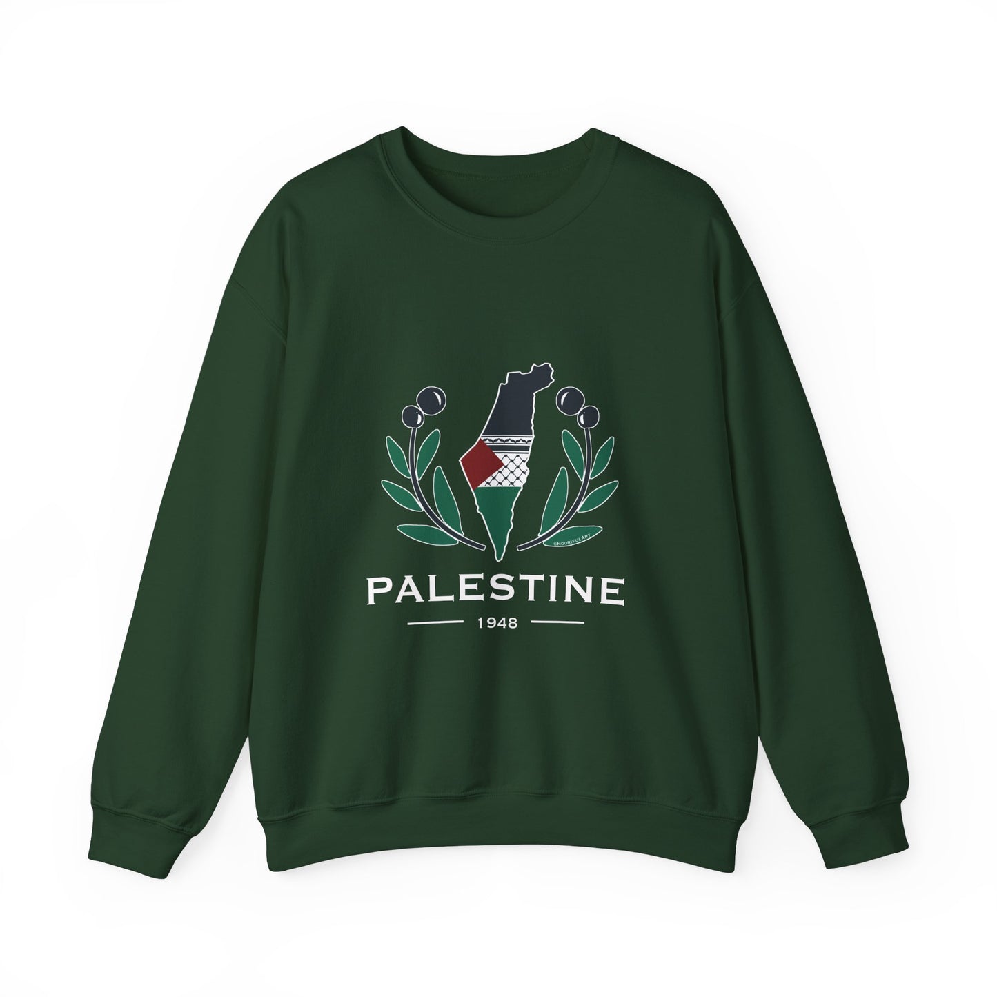 Palestine Olive Branch Unisex Heavy Blend™ Crewneck Sweatshirt