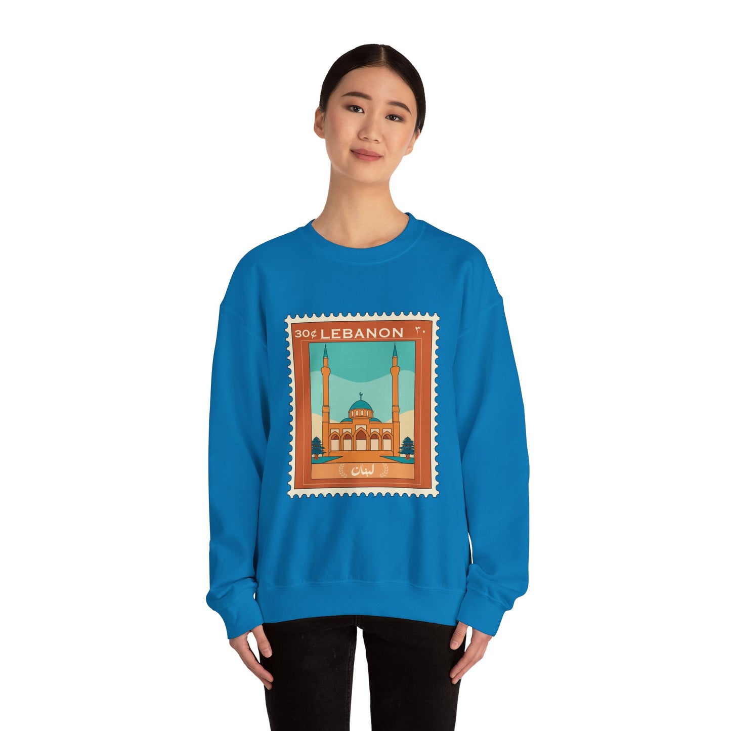 Lebanon Stamp Unisex Heavy Blend™ Crewneck Sweatshirt