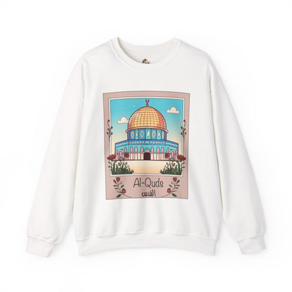 Palestine Al Quds Jerusalem Dome of the Rock Unisex Heavy Blend™ Crewneck Sweatshirt