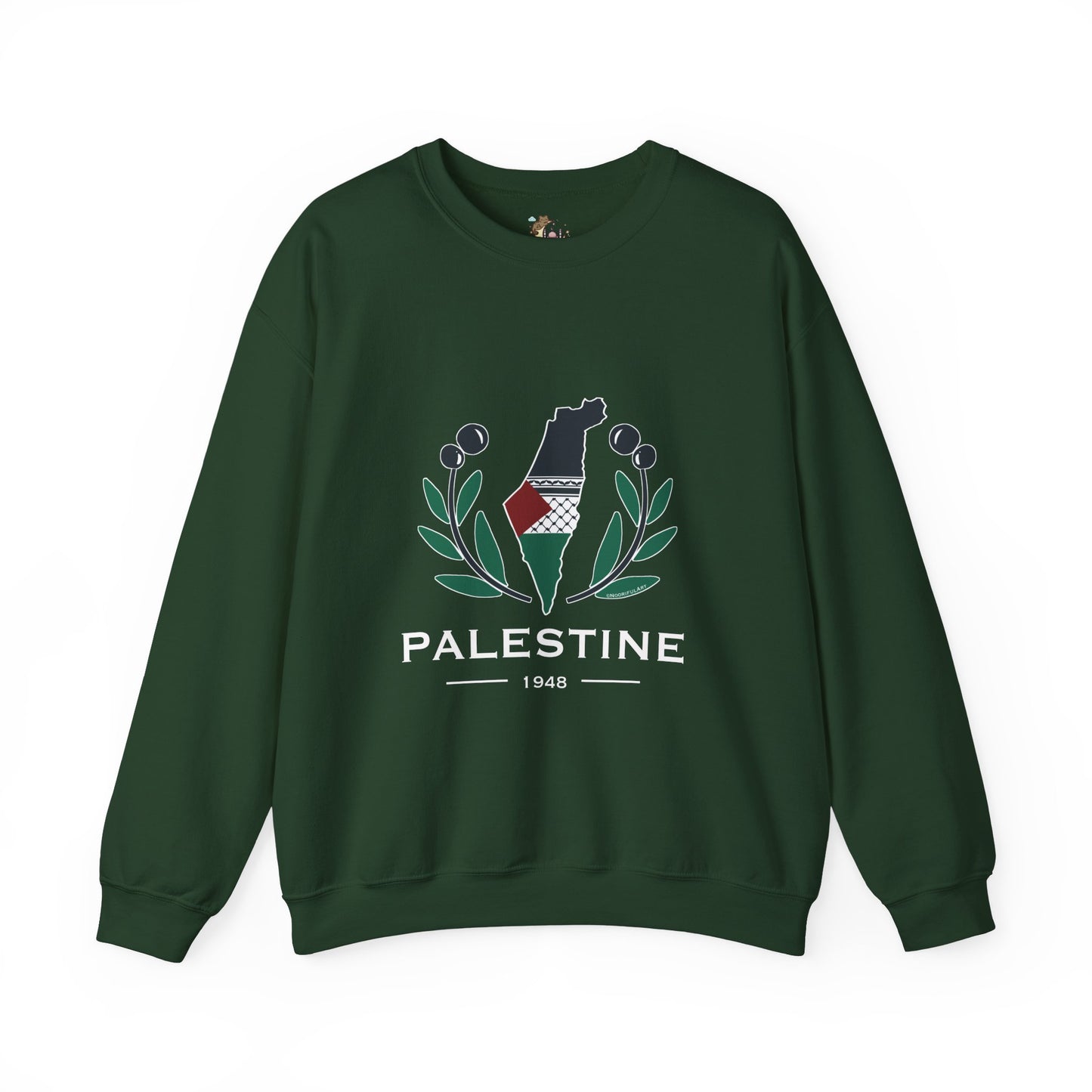 Palestine Olive Branch Unisex Heavy Blend™ Crewneck Sweatshirt