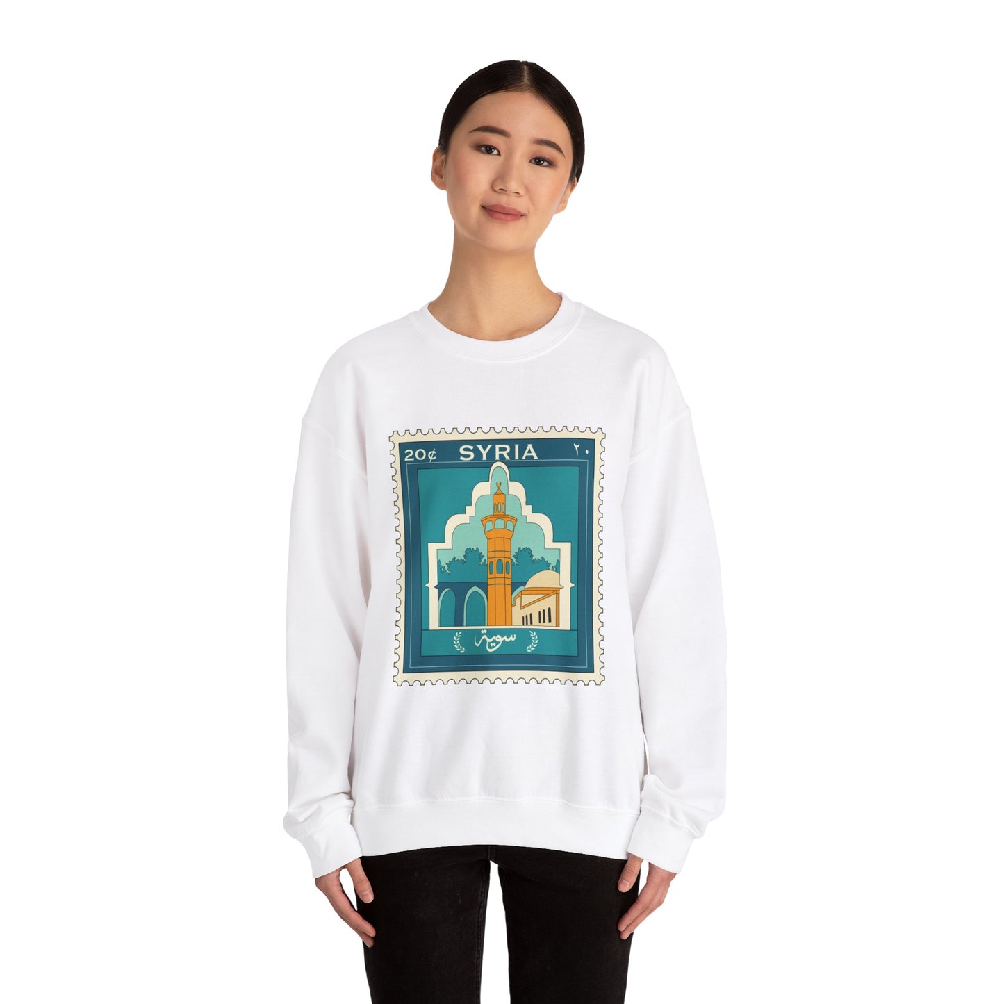 Syria Stamp Unisex Heavy Blend™ Crewneck Sweatshirt