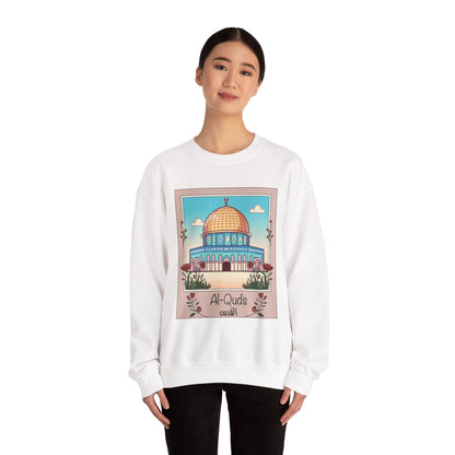 Palestine Al Quds Jerusalem Dome of the Rock Unisex Heavy Blend™ Crewneck Sweatshirt