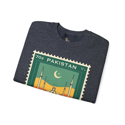 Vintage Pakistan Stamp Crewneck Sweatshirt