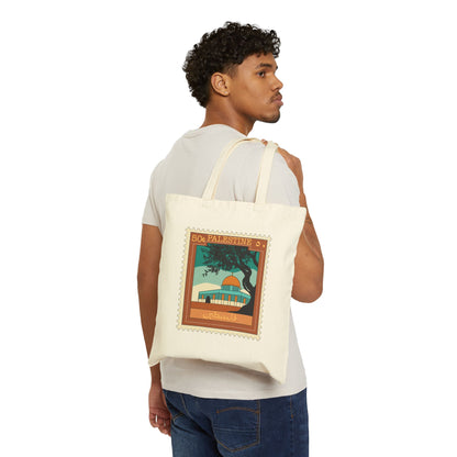 Palestine Stamp Cotton Canvas Tote Bag - Eco-Friendly Shopping & Travel Bag