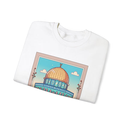 Palestine Al Quds Jerusalem Dome of the Rock Unisex Heavy Blend™ Crewneck Sweatshirt