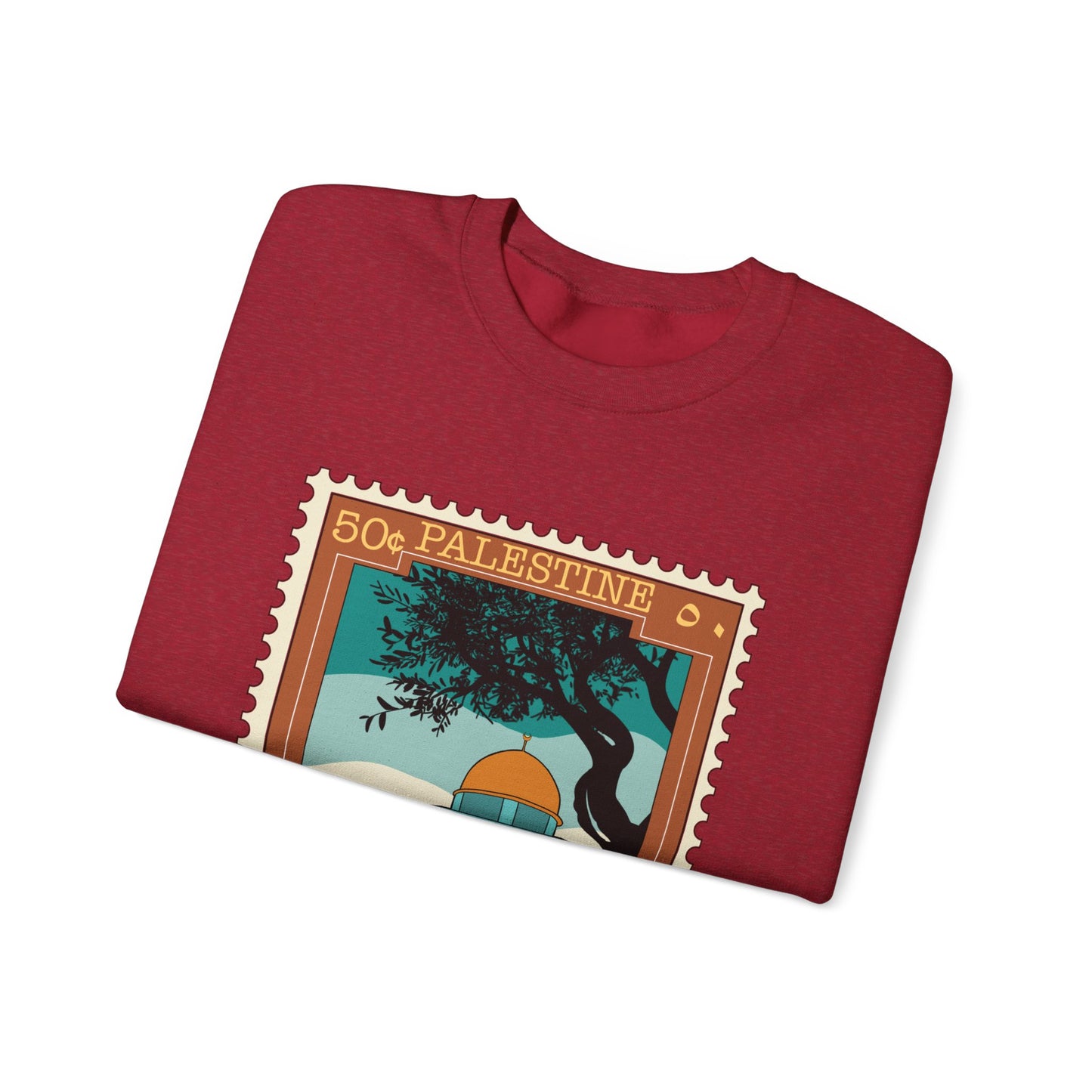 Palestine Stamp Unisex Heavy Blend™ Crewneck Sweatshirt