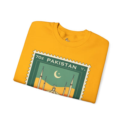 Vintage Pakistan Stamp Crewneck Sweatshirt