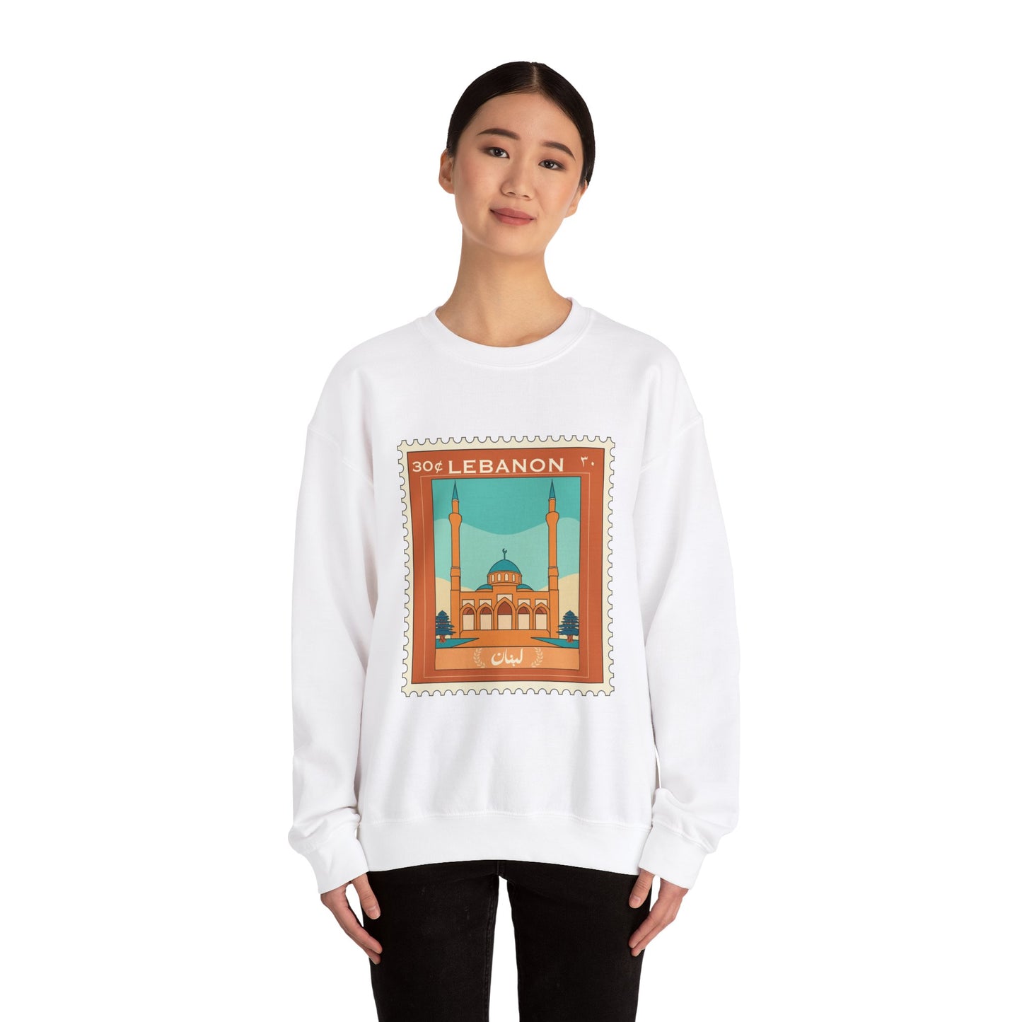 Lebanon Stamp Unisex Heavy Blend™ Crewneck Sweatshirt