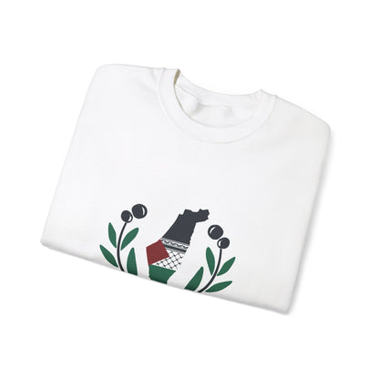 Palestine Olive Branch Unisex Heavy Blend™ Crewneck Sweatshirt