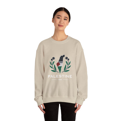 Palestine Olive Branch Unisex Heavy Blend™ Crewneck Sweatshirt