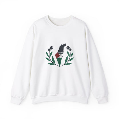 Palestine Olive Branch Unisex Heavy Blend™ Crewneck Sweatshirt