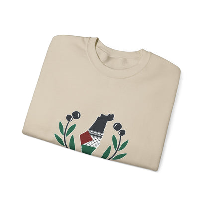 Palestine Olive Branch Unisex Heavy Blend™ Crewneck Sweatshirt