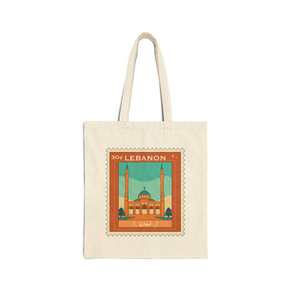 Vintage Lebanon Tote Bag - Eco-Friendly Cotton Canvas