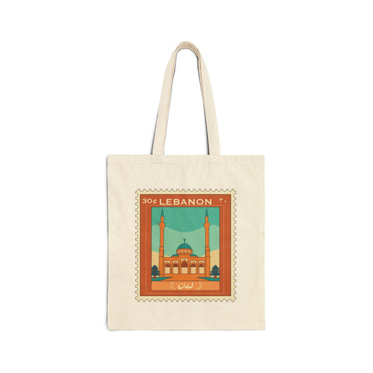 Vintage Lebanon Tote Bag - Eco-Friendly Cotton Canvas