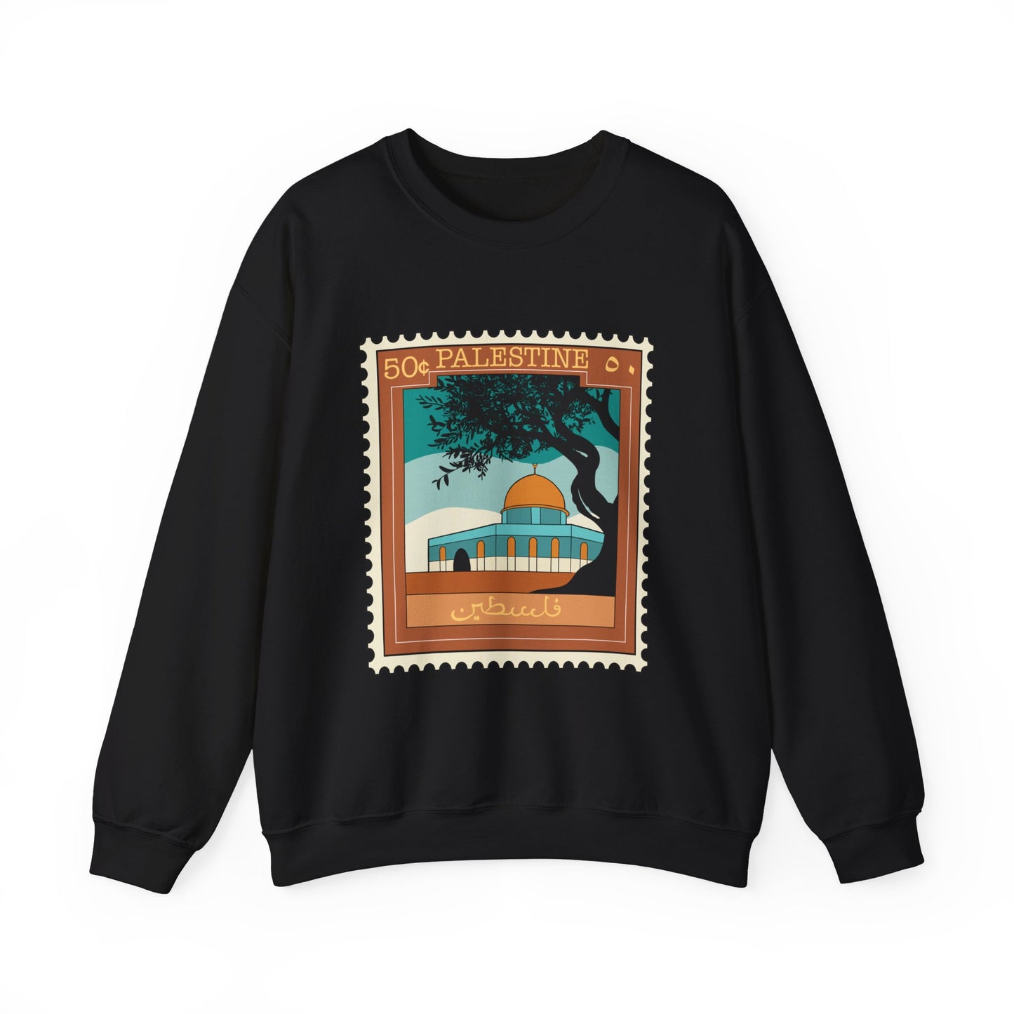 Palestine Stamp Unisex Heavy Blend™ Crewneck Sweatshirt