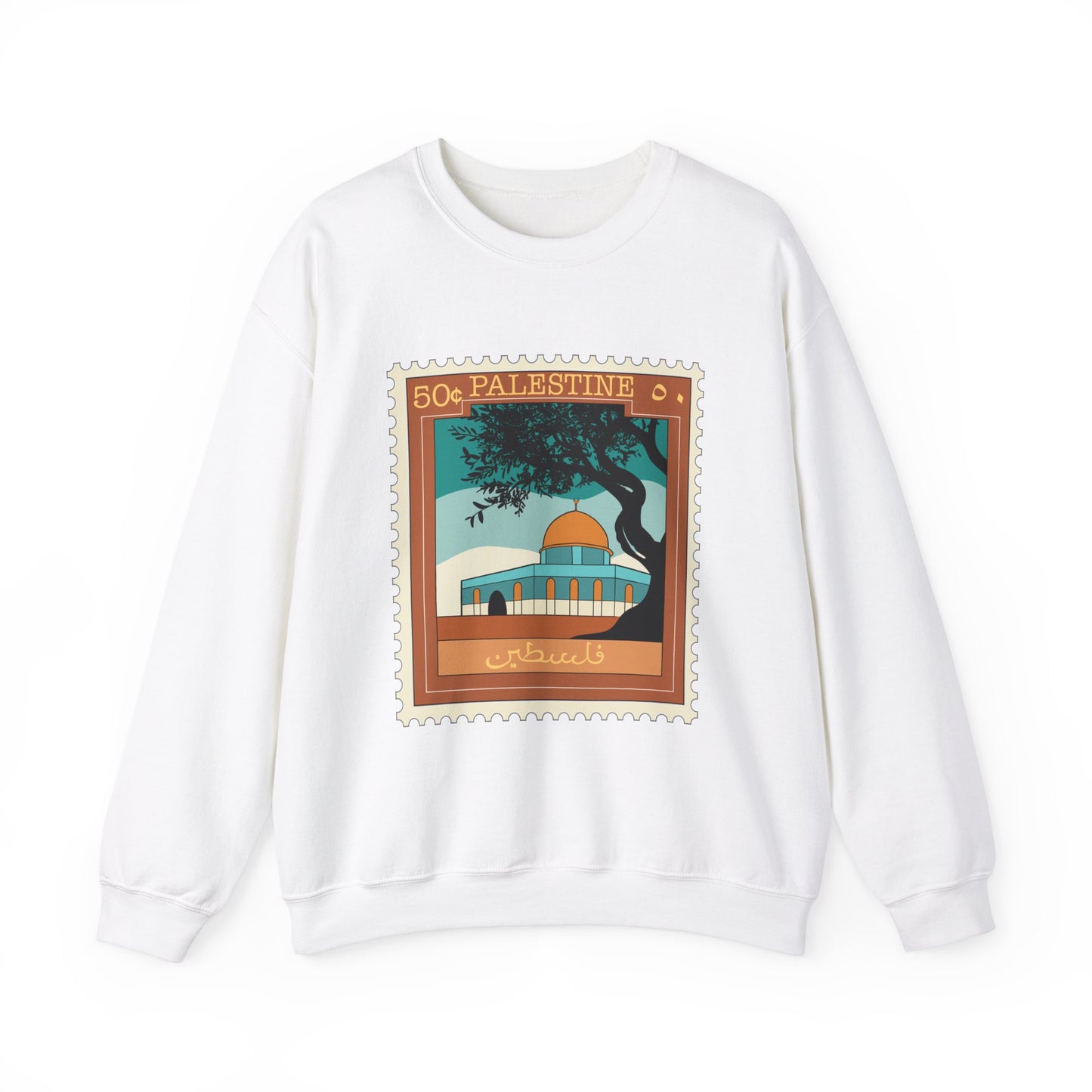 Palestine Stamp Unisex Heavy Blend™ Crewneck Sweatshirt