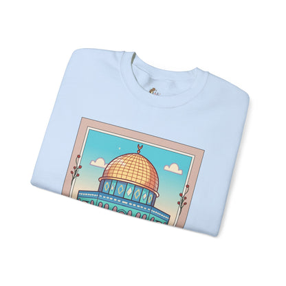 Palestine Al Quds Jerusalem Dome of the Rock Unisex Heavy Blend™ Crewneck Sweatshirt