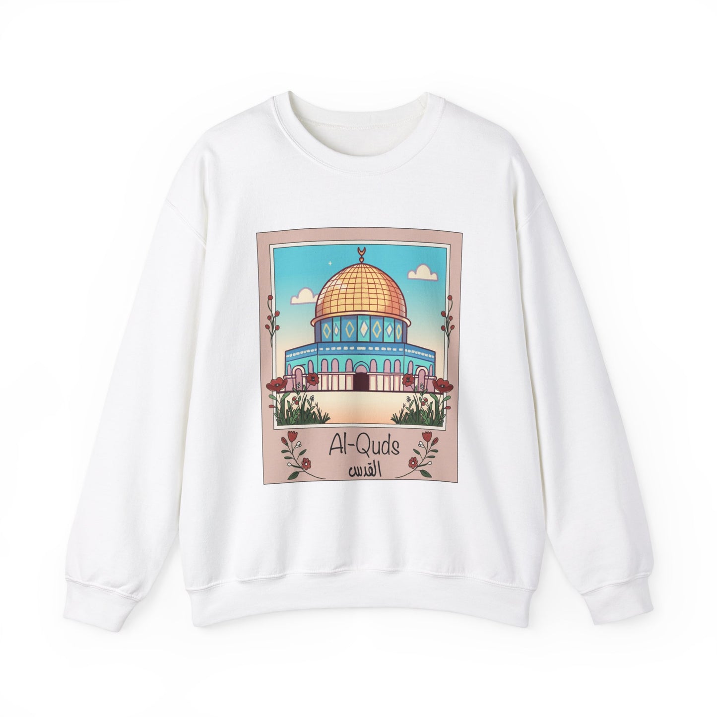 Palestine Al Quds Jerusalem Dome of the Rock Unisex Heavy Blend™ Crewneck Sweatshirt